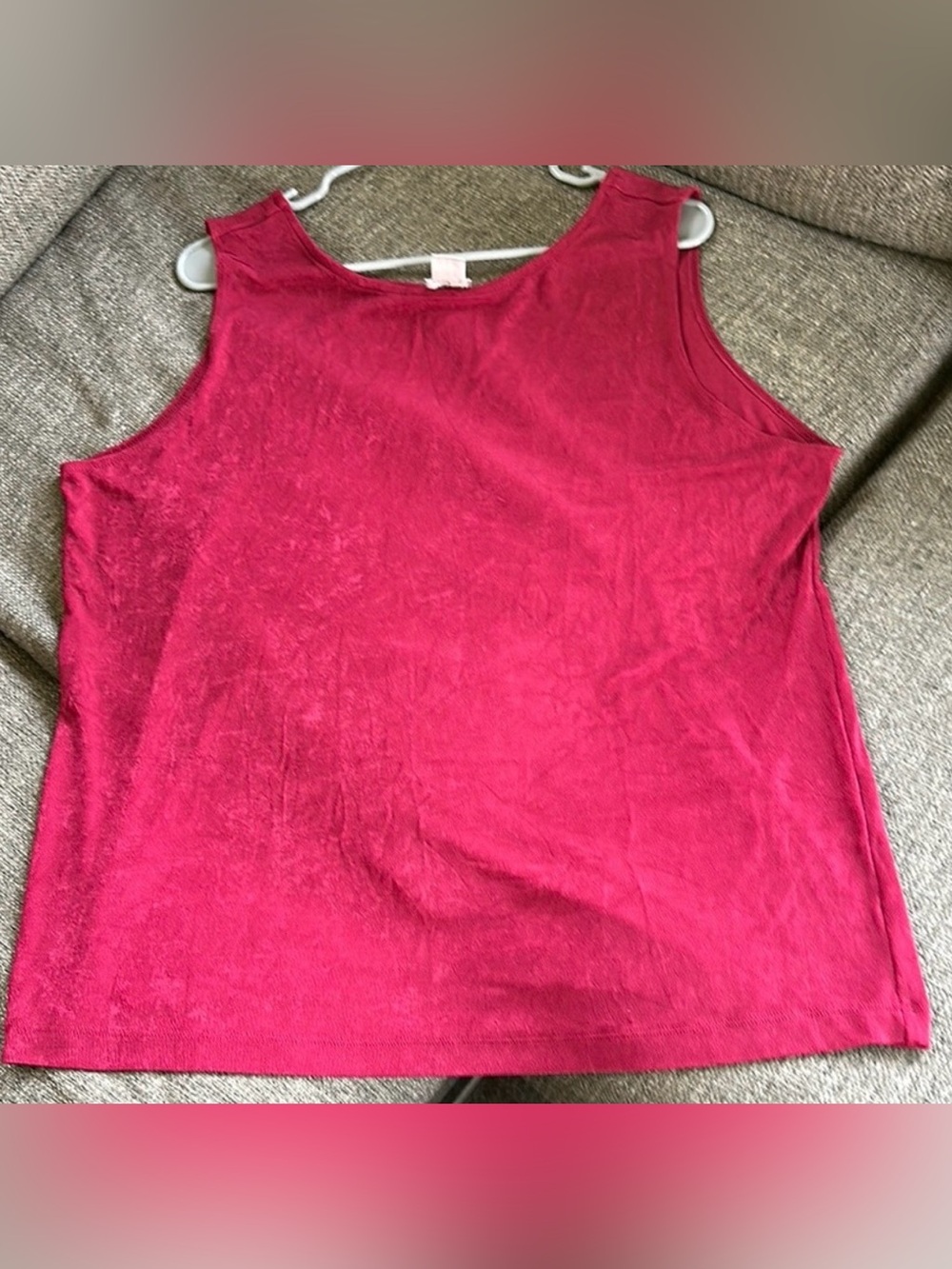 Chico's Travelers Classic Side Slit Tank Top Red Size 4 XXL